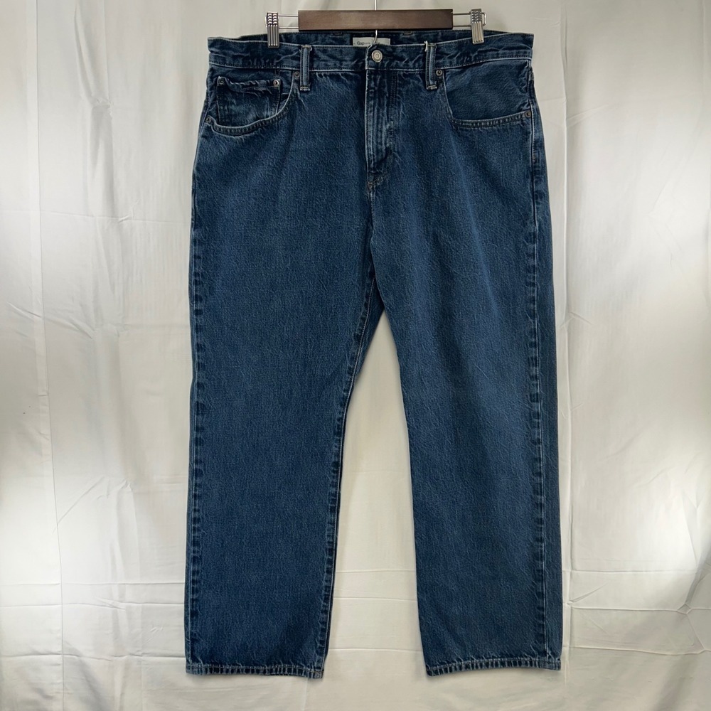 Gap Jeans Mens 38x30 Blue 1969 Standard Straight Resin Rinse Denim